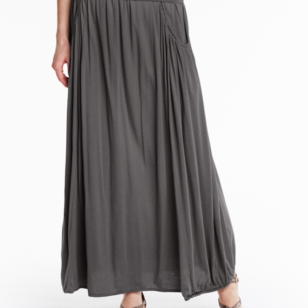 Garnet Hill Favorite Maxi Knit Skirt - Dark Ashwood Medium